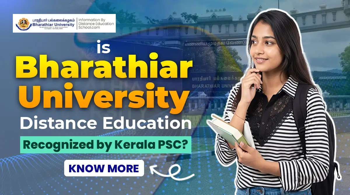 Is Bharathiar University Distance Education Recognized by Kerala PSC?